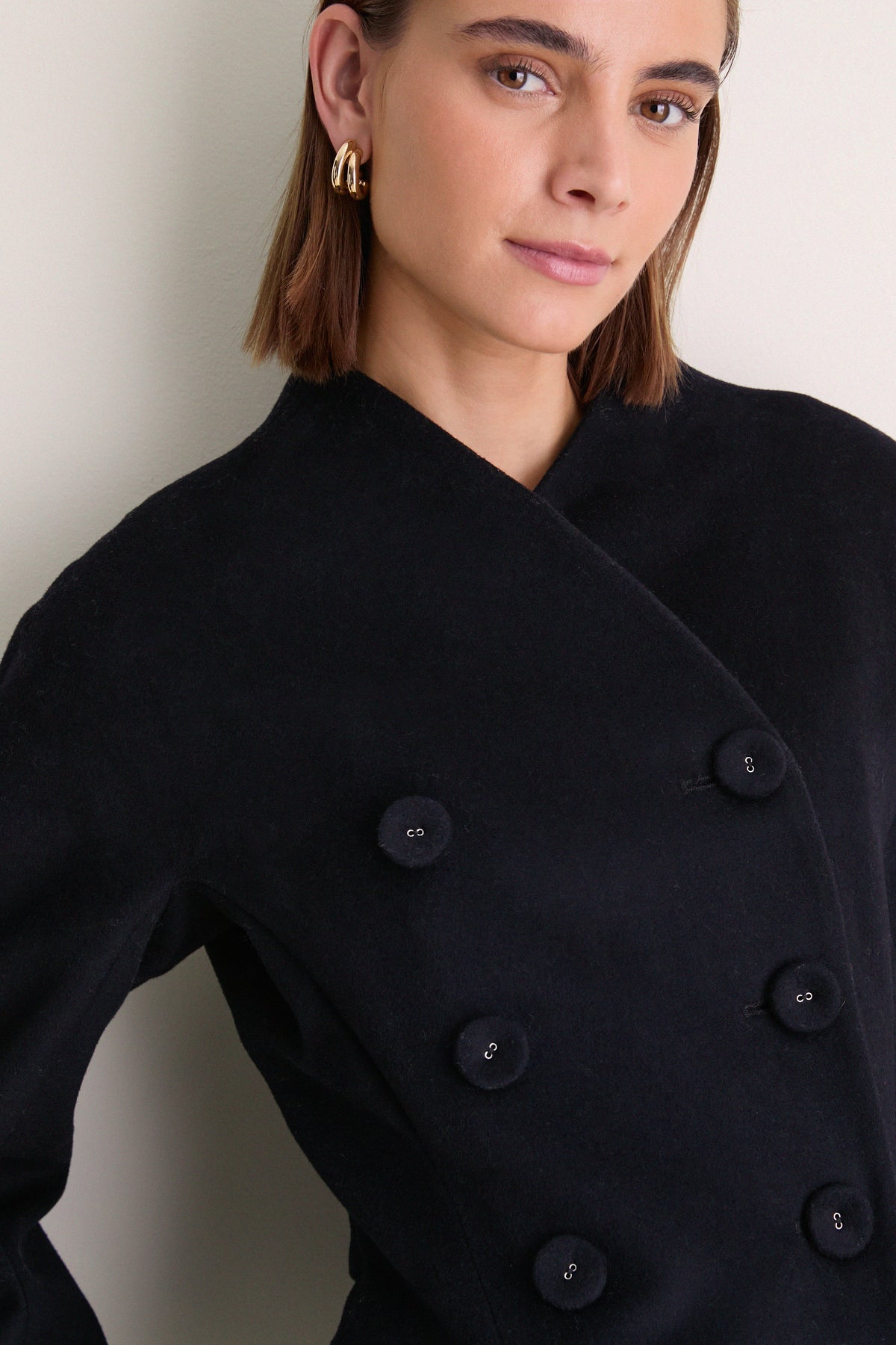 Navy Wool Structured Safford Blazer