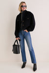Navy Wool Joey Bomber Jacket