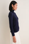 Navy Arlo Ribbed Turtleneck