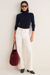Navy Arlo Ribbed Turtleneck