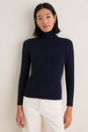 Navy Arlo Ribbed Turtleneck