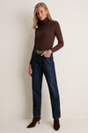 Chocolate Arlo Ribbed Turtleneck