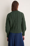 Hunter Green Cotton Colette Cardigan