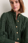 Hunter Green Cotton Colette Cardigan