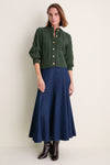 Hunter Green Cotton Colette Cardigan