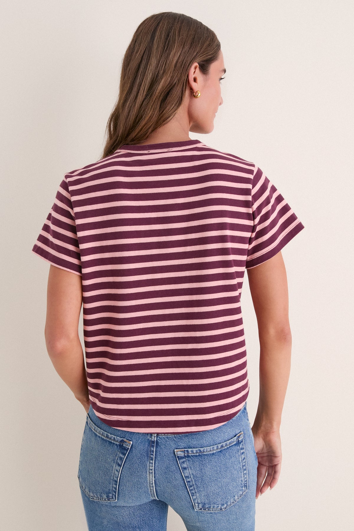 Mauve Stripe Parker Classic Tee