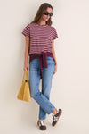 Mauve Stripe Parker Classic Tee