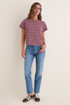 Mauve Stripe Parker Classic Tee