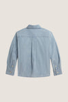 Little Girls Long Sleeve Chambray Collared Shirt