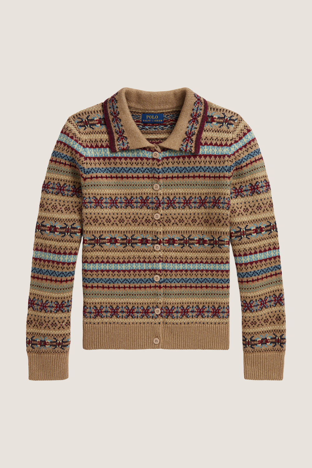 Cotton Fairisle Printed Cardigan
