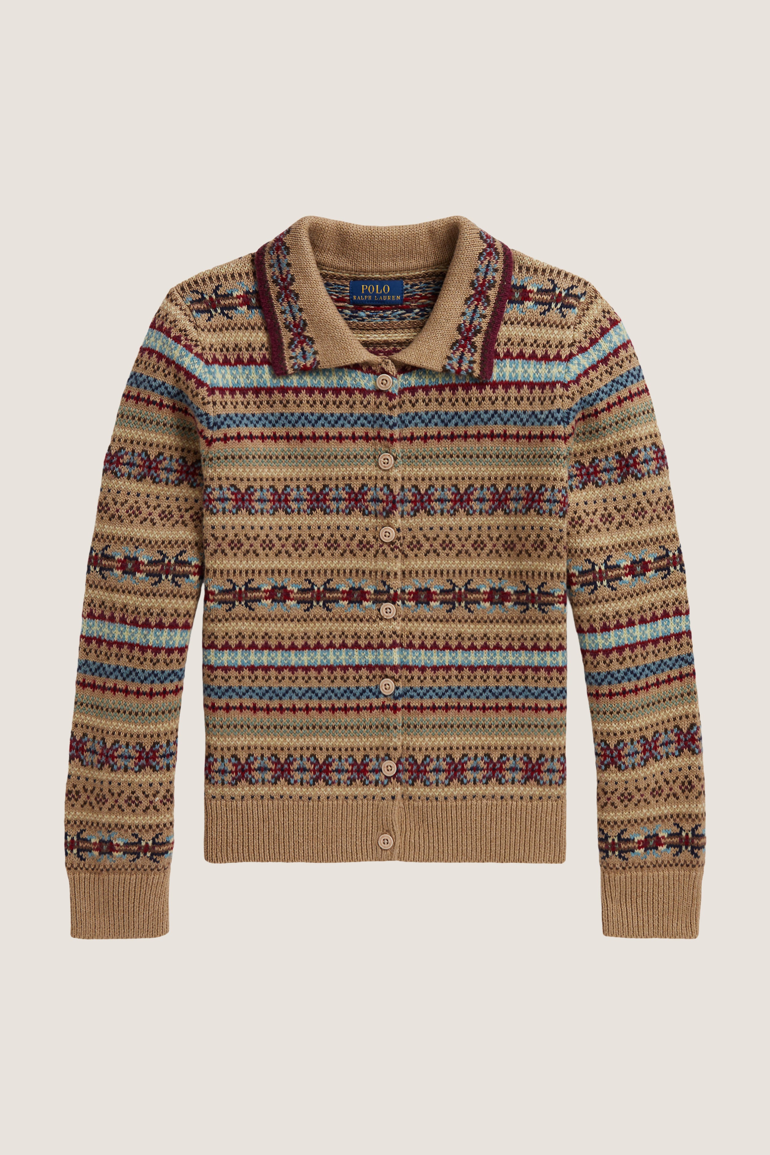 Cotton Fairisle Printed Cardigan