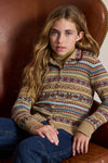 Cotton Fairisle Printed Cardigan