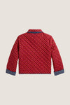 Girls Quilted Poplin Floral Jacket