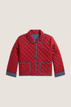 Girls Quilted Poplin Floral Jacket