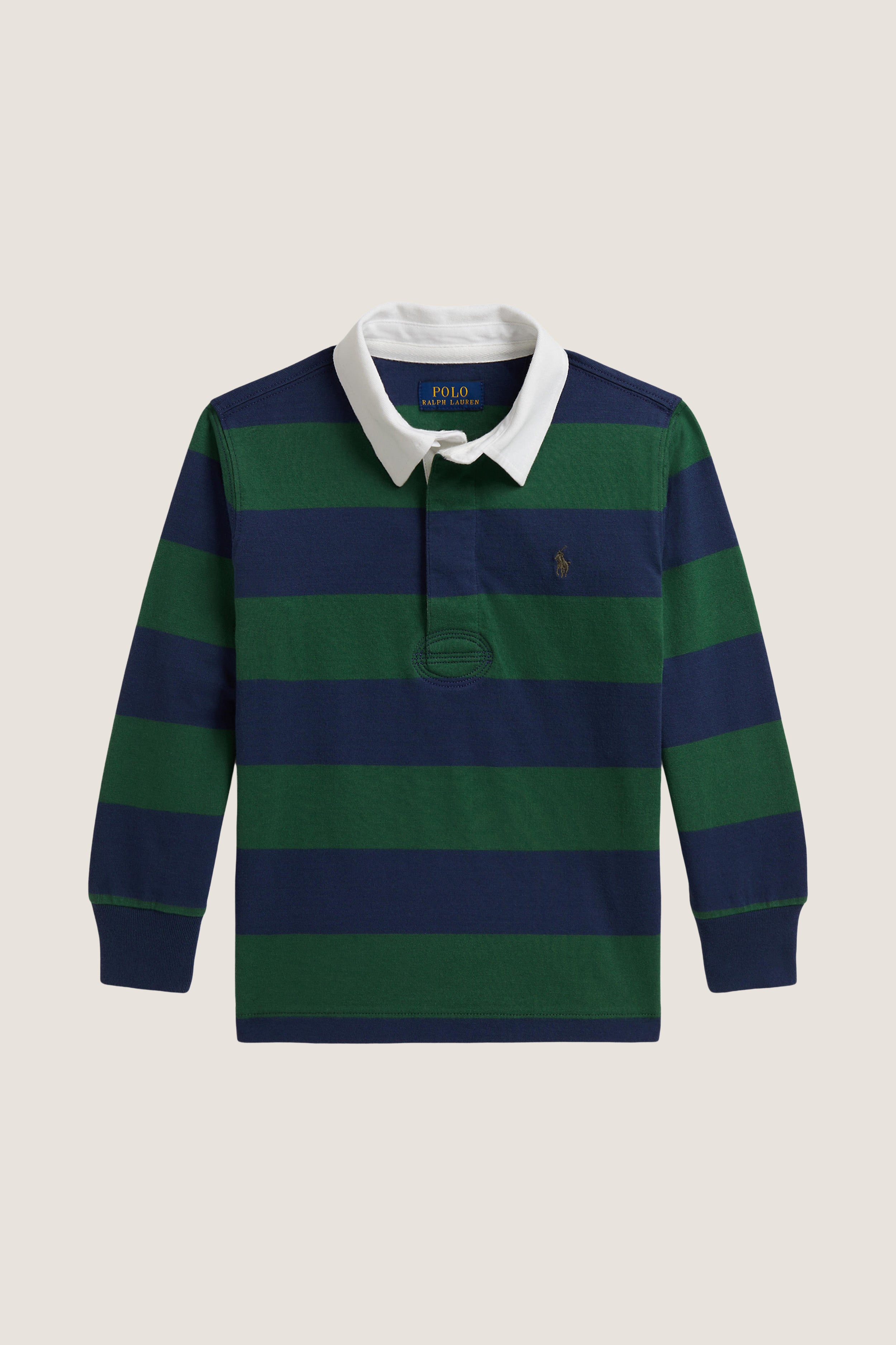 Little Boys Long-Sleeve Cotton Jersey Striped Rugby Polo