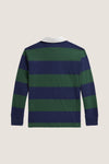 Boys Long-Sleeve Cotton Jersey Striped Rugby Polo