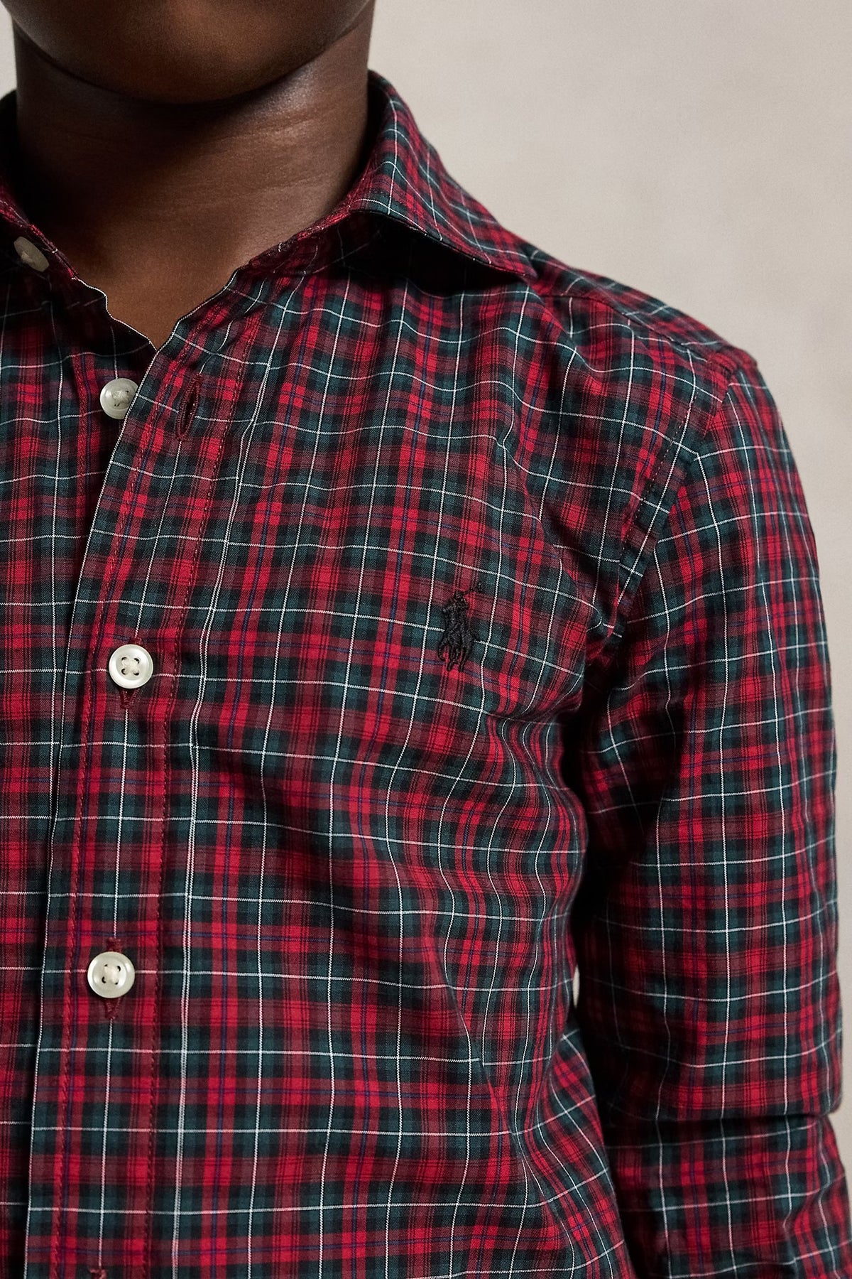 Little Boys Long-Sleeve Poplin Collared Sport Shirt
