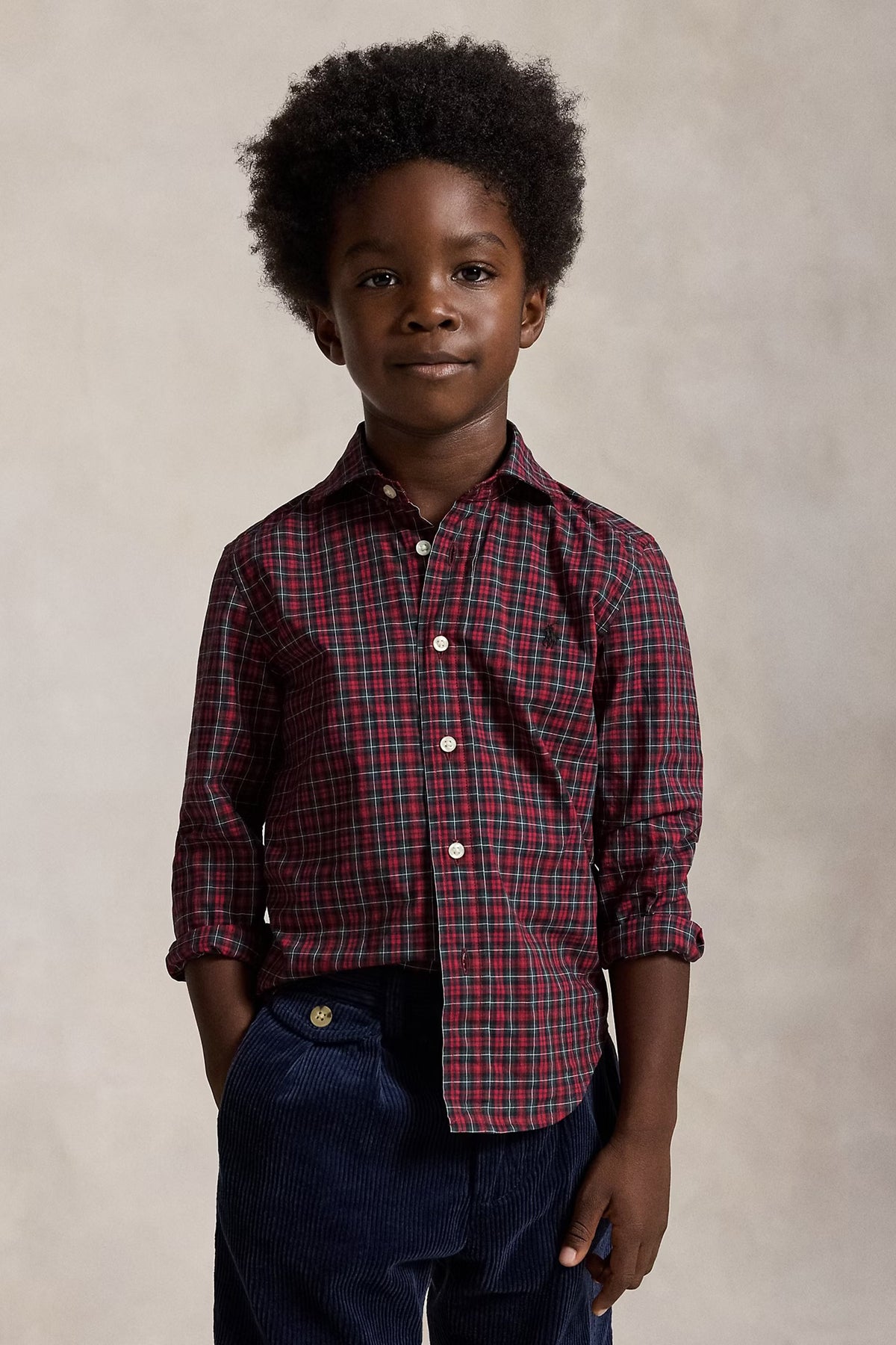 Little Boys Long-Sleeve Poplin Collared Sport Shirt