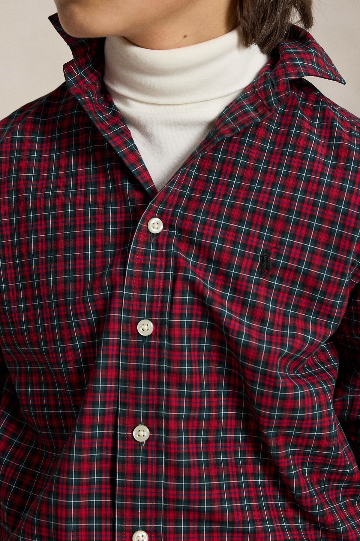 Boys Long-Sleeve Poplin Collared Sport Shirt