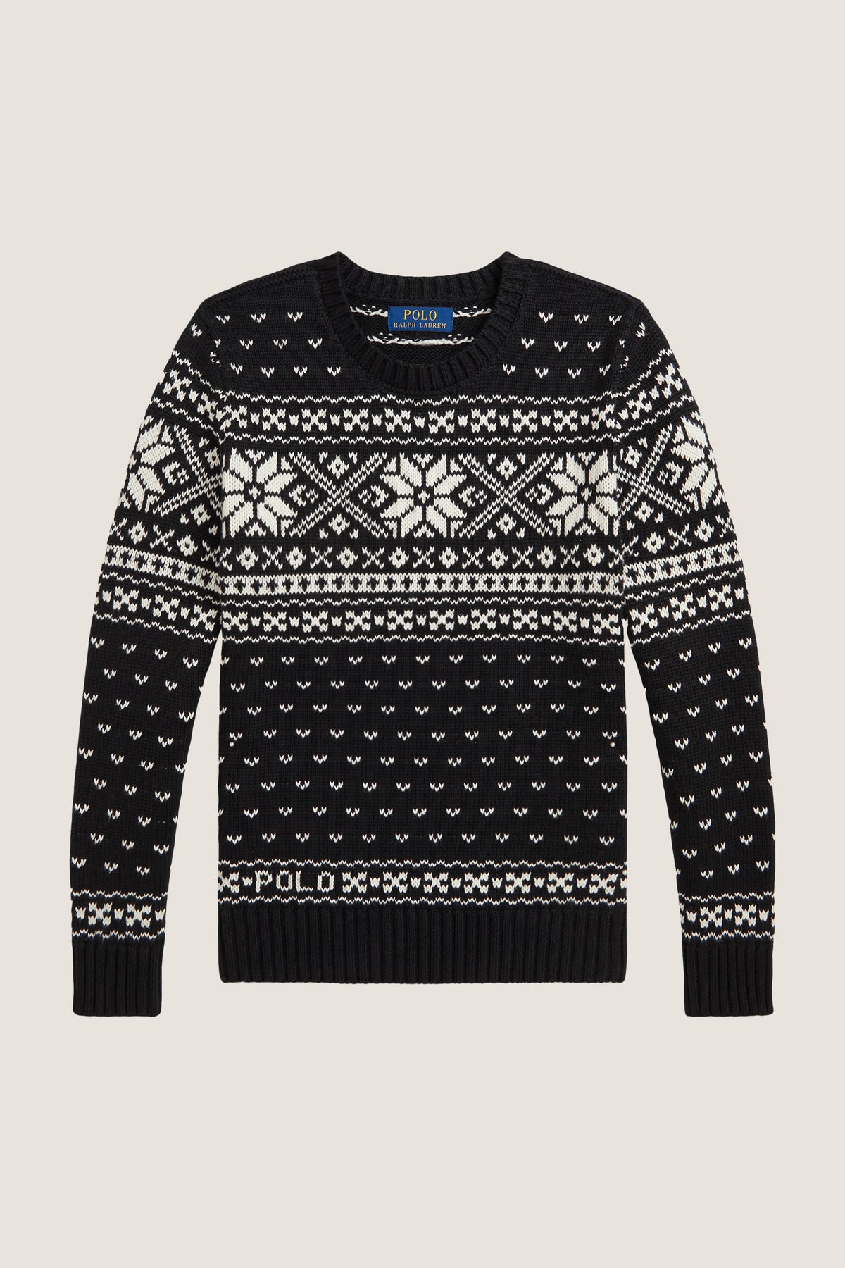 Boys Long-Sleeve Cotton Holiday Crew Neck Sweater
