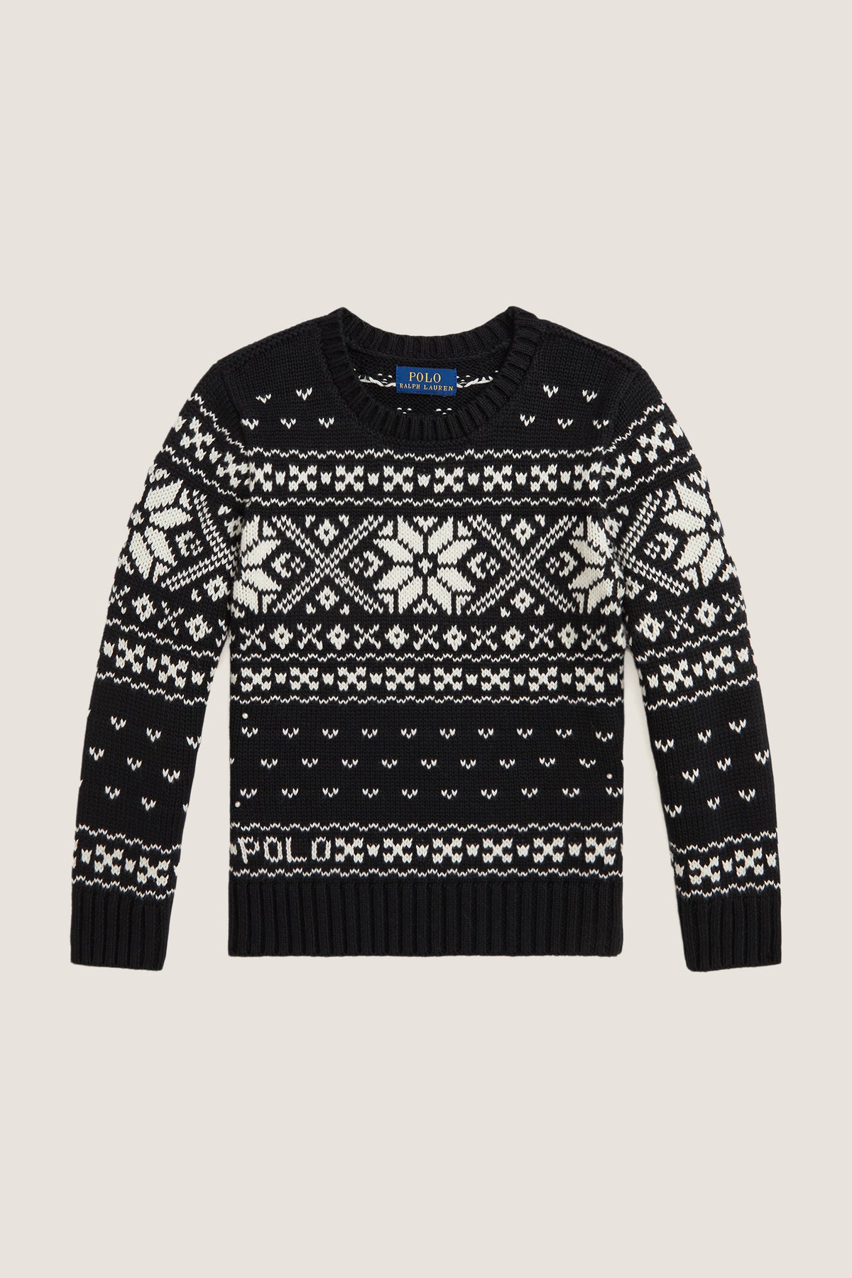 Little Boys Long-Sleeve Cotton Holiday Crew Neck Sweater