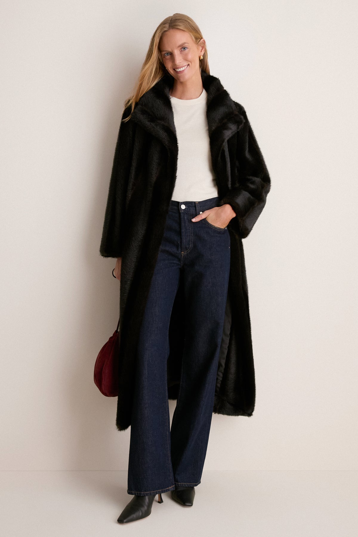 Brown Fur Carmine Coat