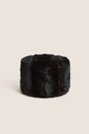 Brown Faux Fur Pillbox Hat