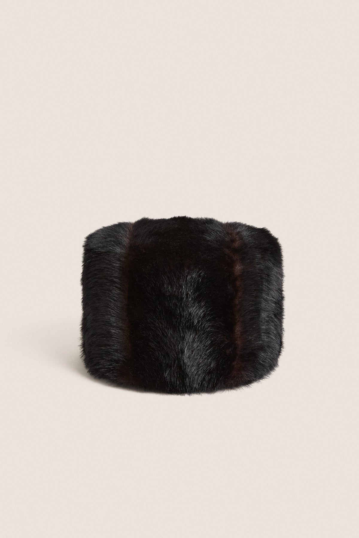 Brown Faux Fur Pillbox Hat