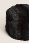 Brown Faux Fur Pillbox Hat