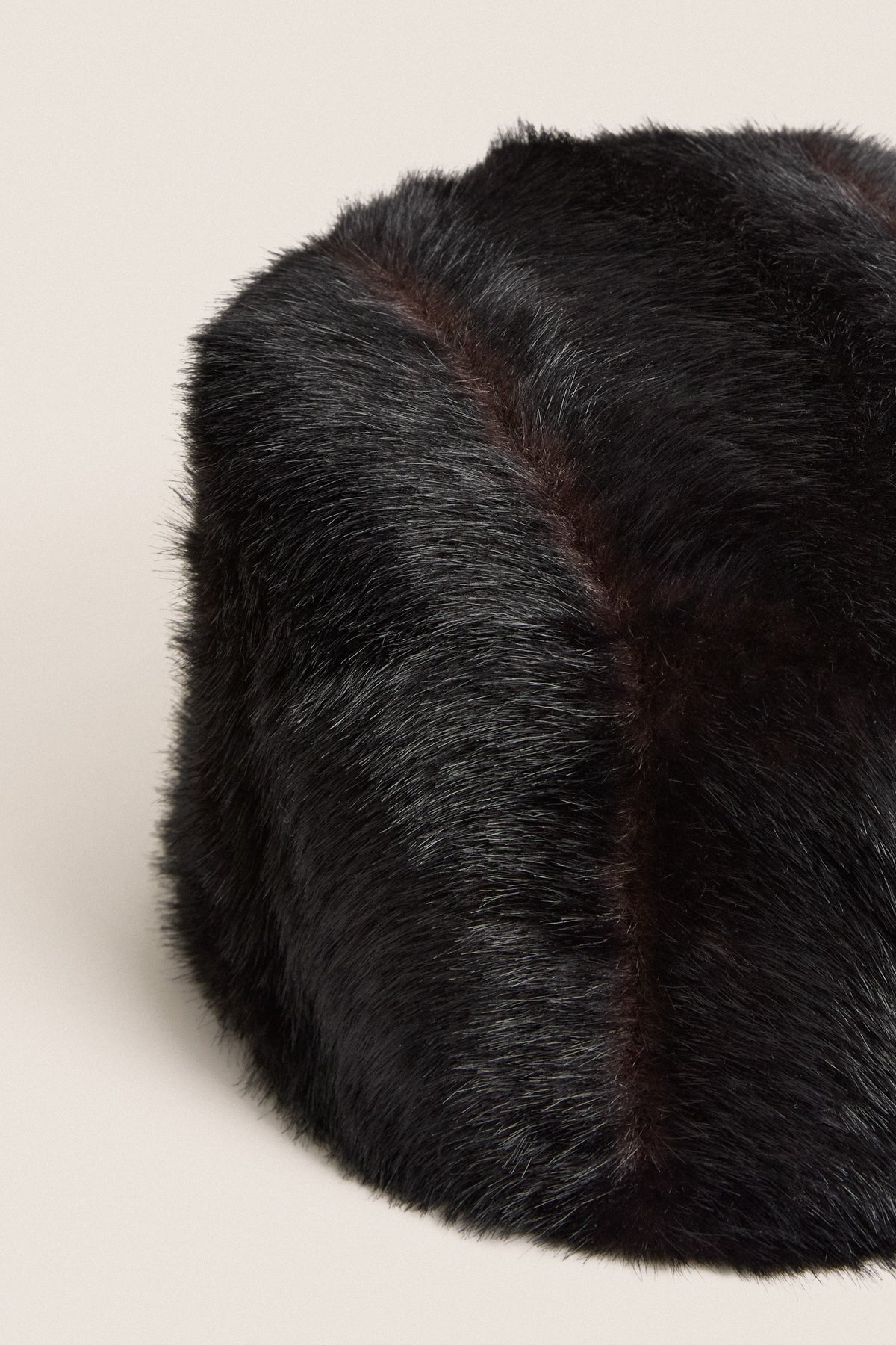 Brown Faux Fur Pillbox Hat