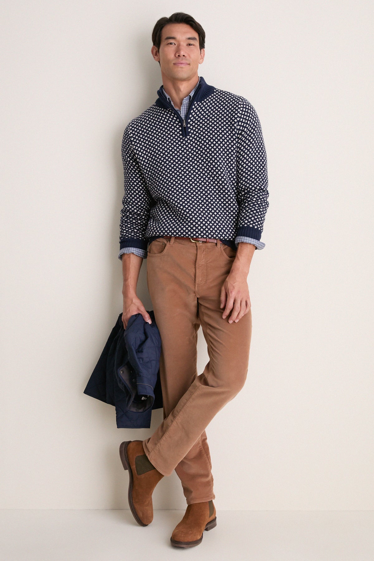 Navy Edgartown Seawell Quarter Zip