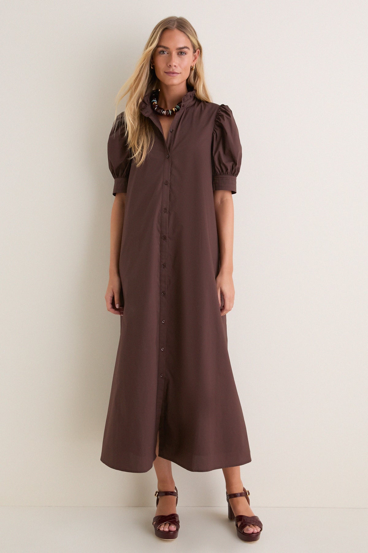 Chocolate Brown Louisa Maxi Dress