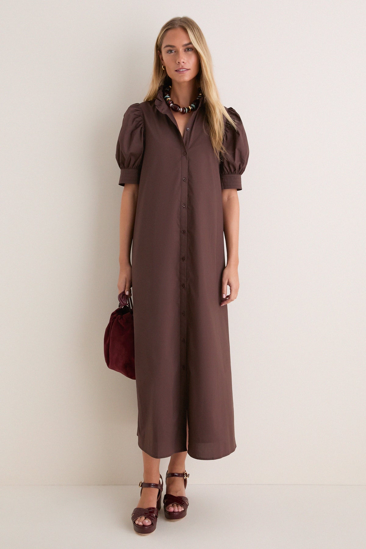 Chocolate Brown Louisa Maxi Dress