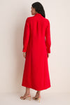 Red Crepe Bessette Maxi Dress