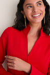 Red Crepe Bessette Maxi Dress