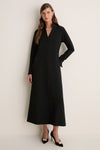 Black Crepe Bessette Maxi Dress