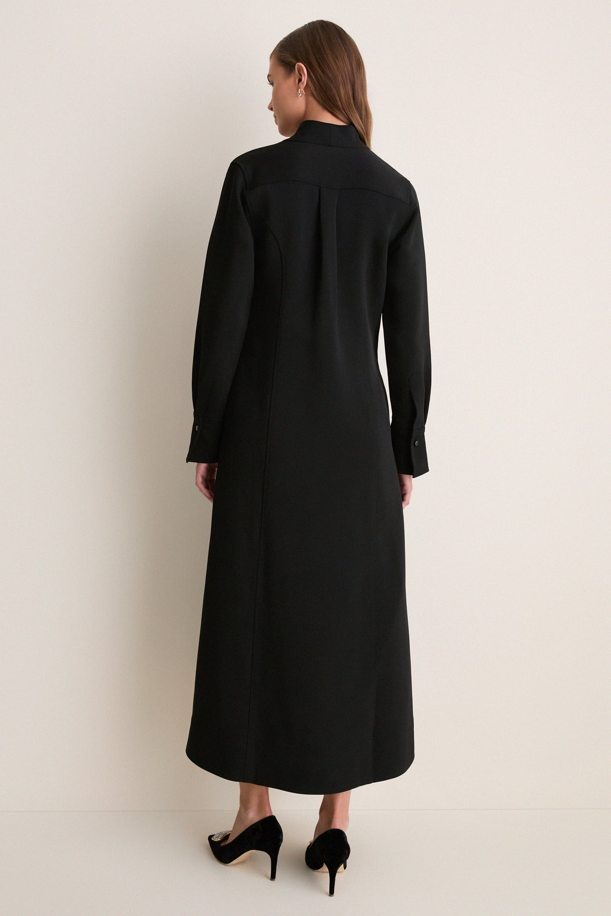 Black Crepe Bessette Maxi Dress