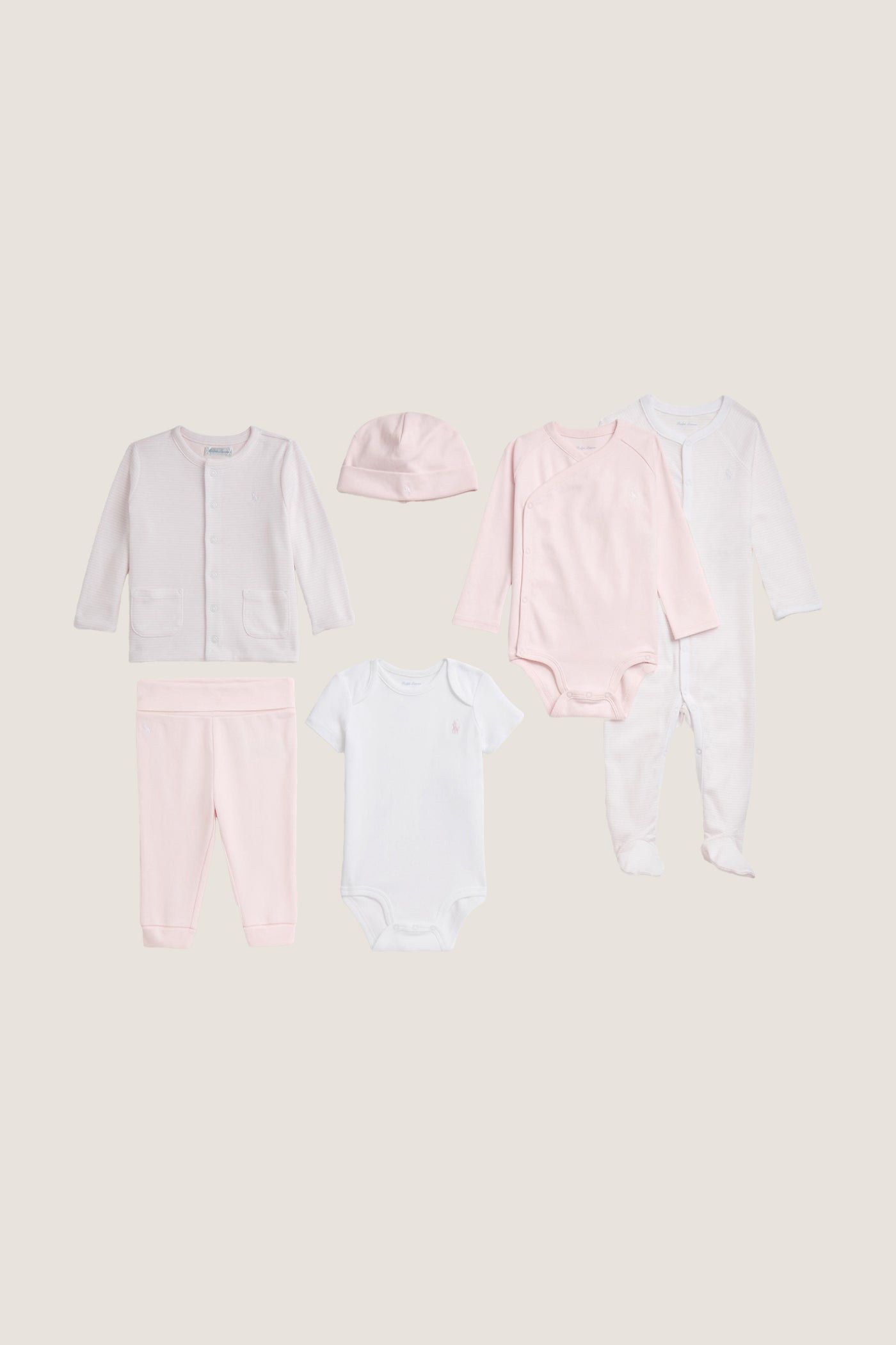Pink Cotton Interlock Stripe Gift Box Set