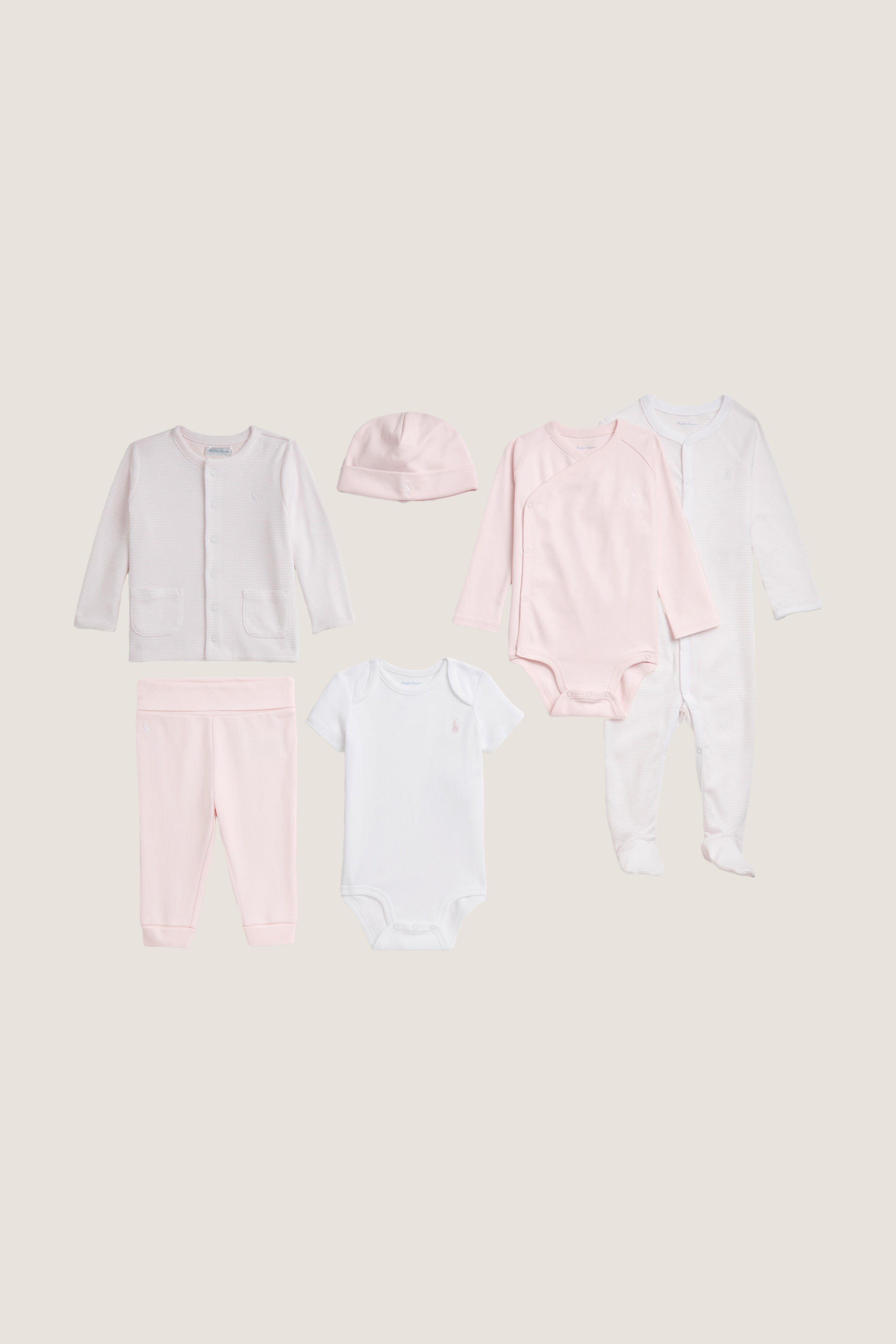 Pink Cotton Interlock Stripe Gift Box Set