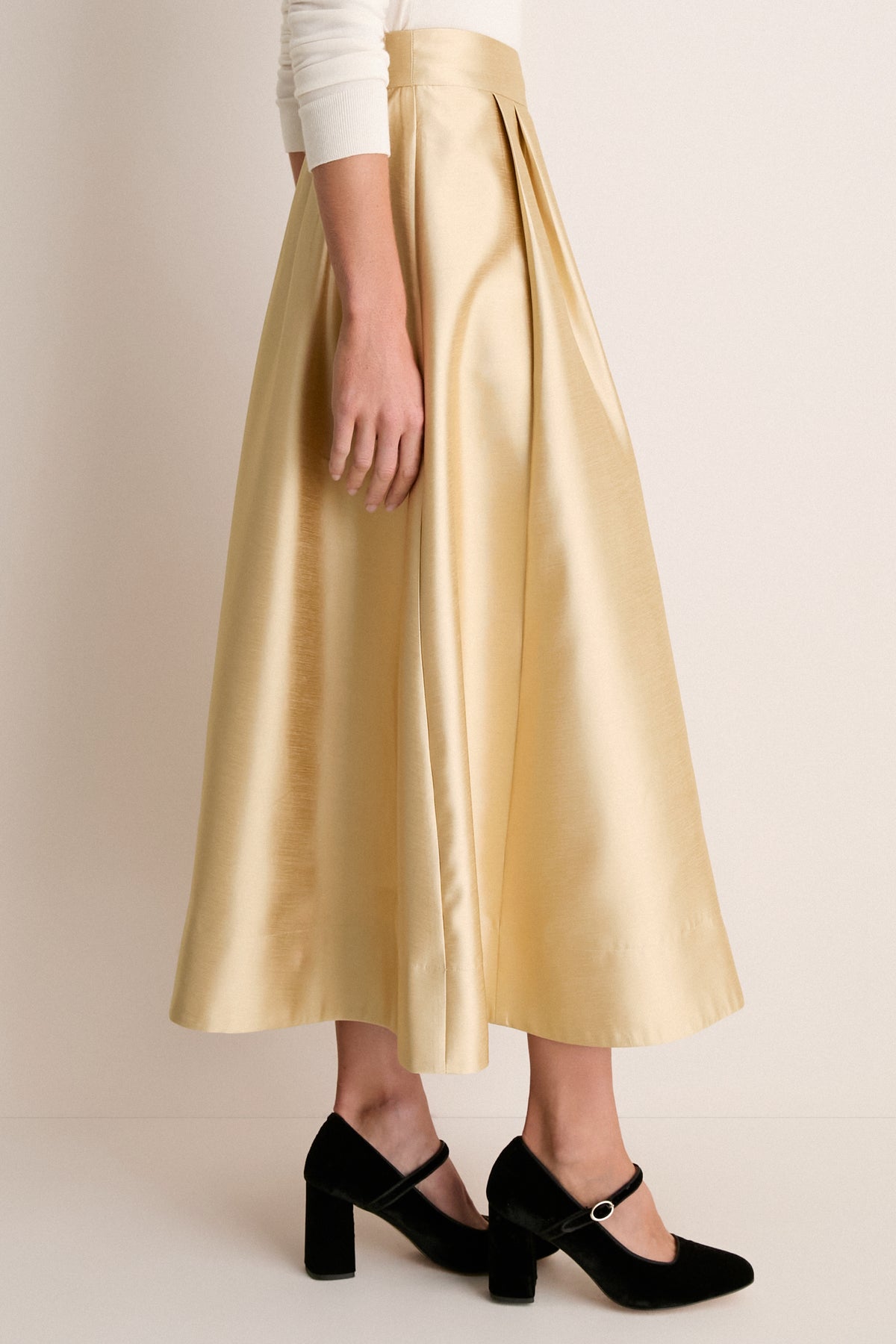 Gold Dupioni Kendall Skirt
