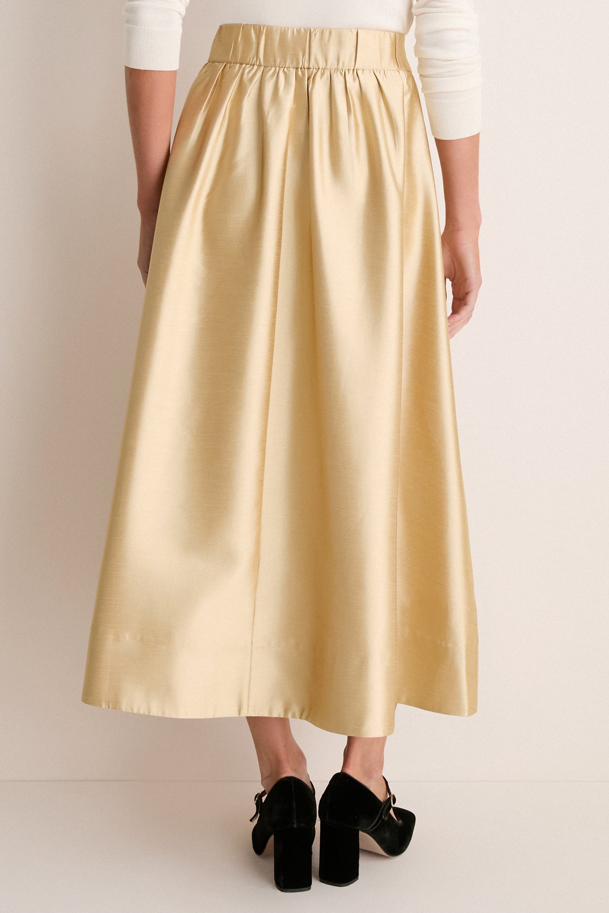 Gold Dupioni Kendall Skirt
