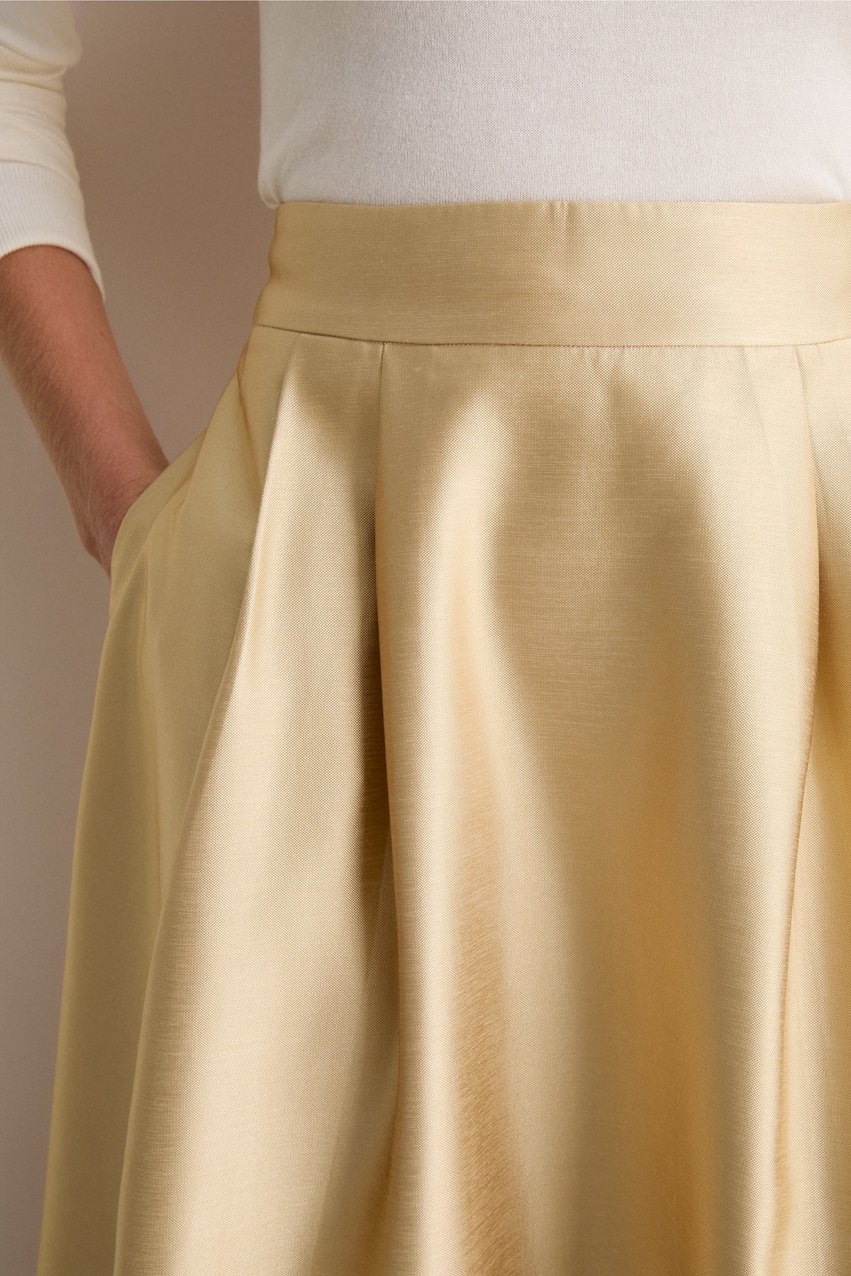 Gold Dupioni Kendall Skirt