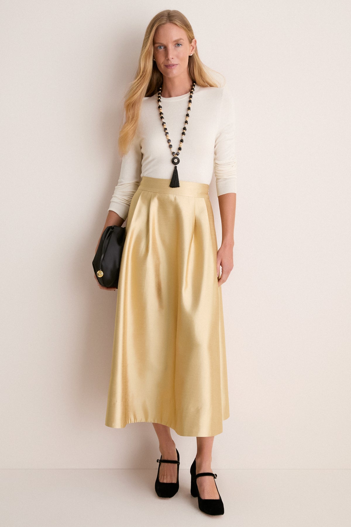 Gold Dupioni Kendall Skirt
