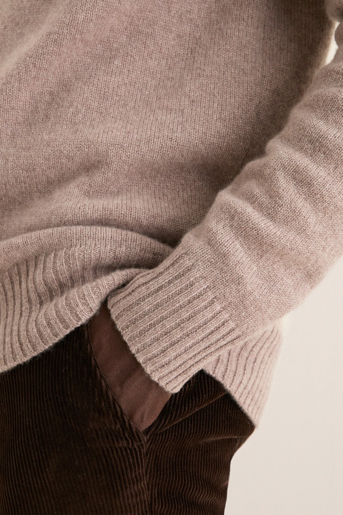 Men's Wheat Cashmere Steve Quarter-Zip
