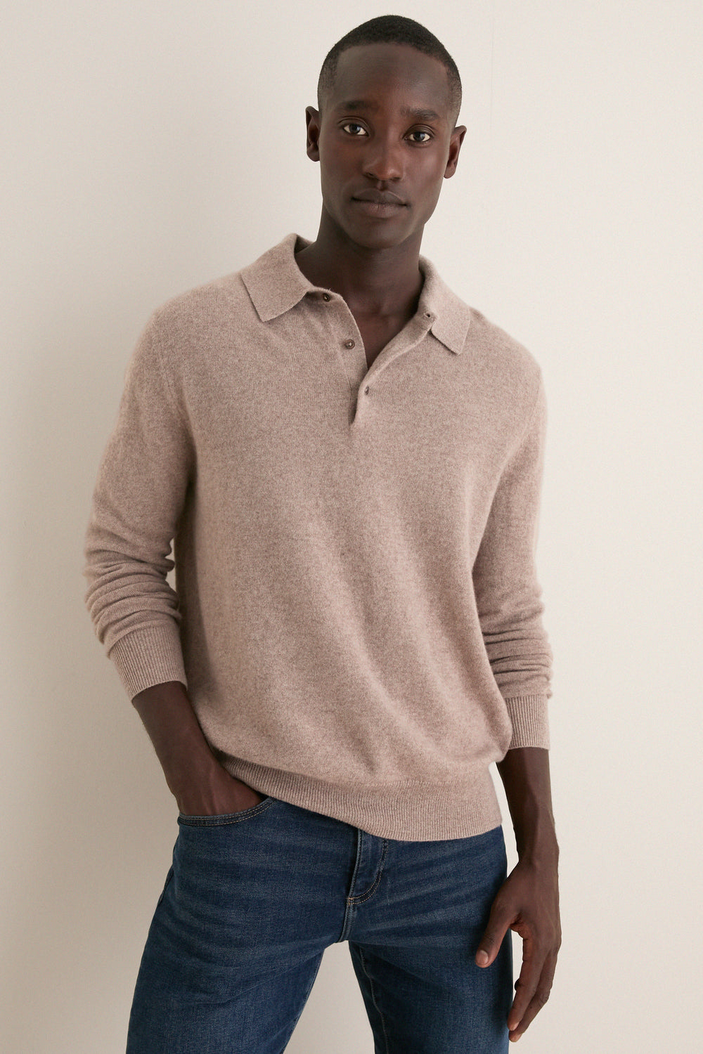 Men's Wheat Cashmere Penn Polo