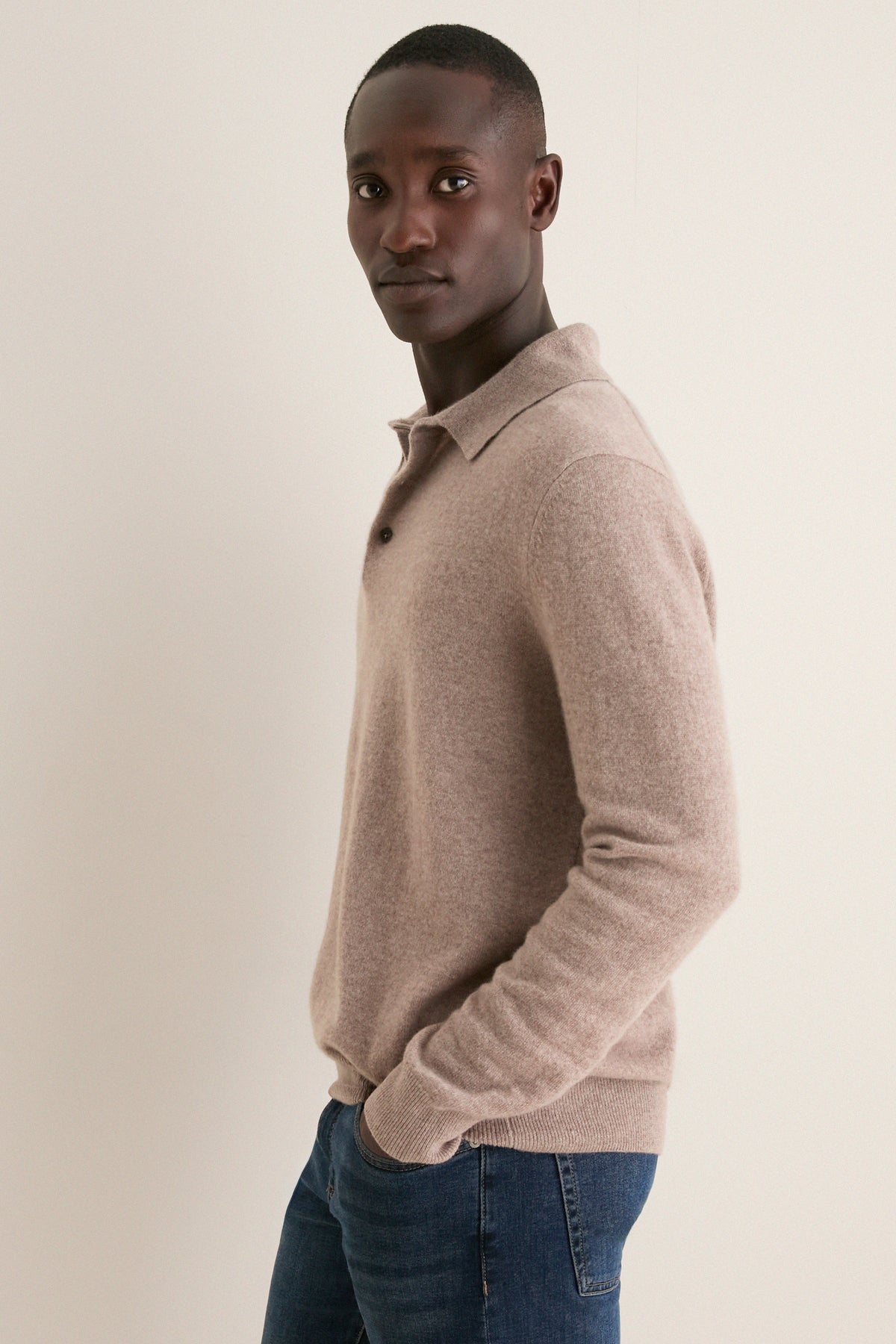 Men's Wheat Cashmere Penn Polo