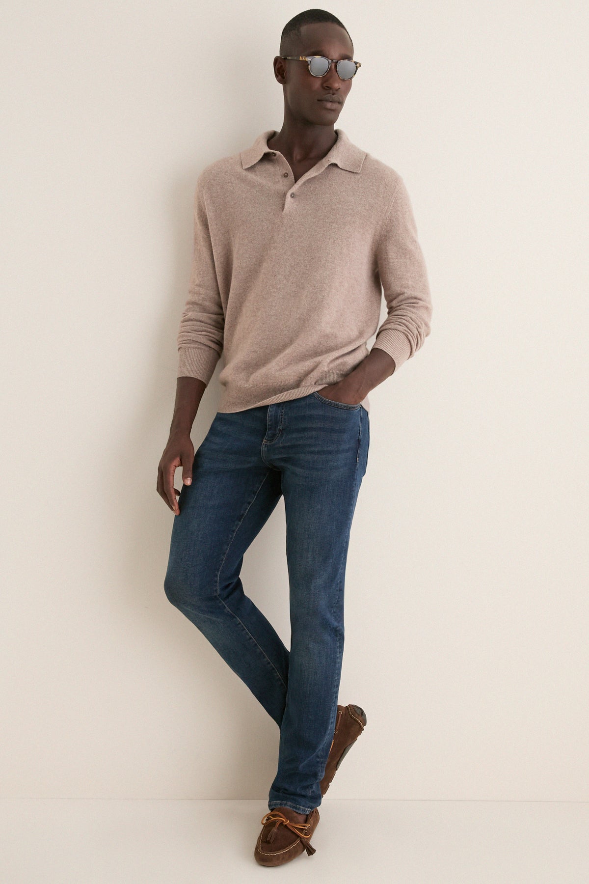 Men's Wheat Cashmere Penn Polo