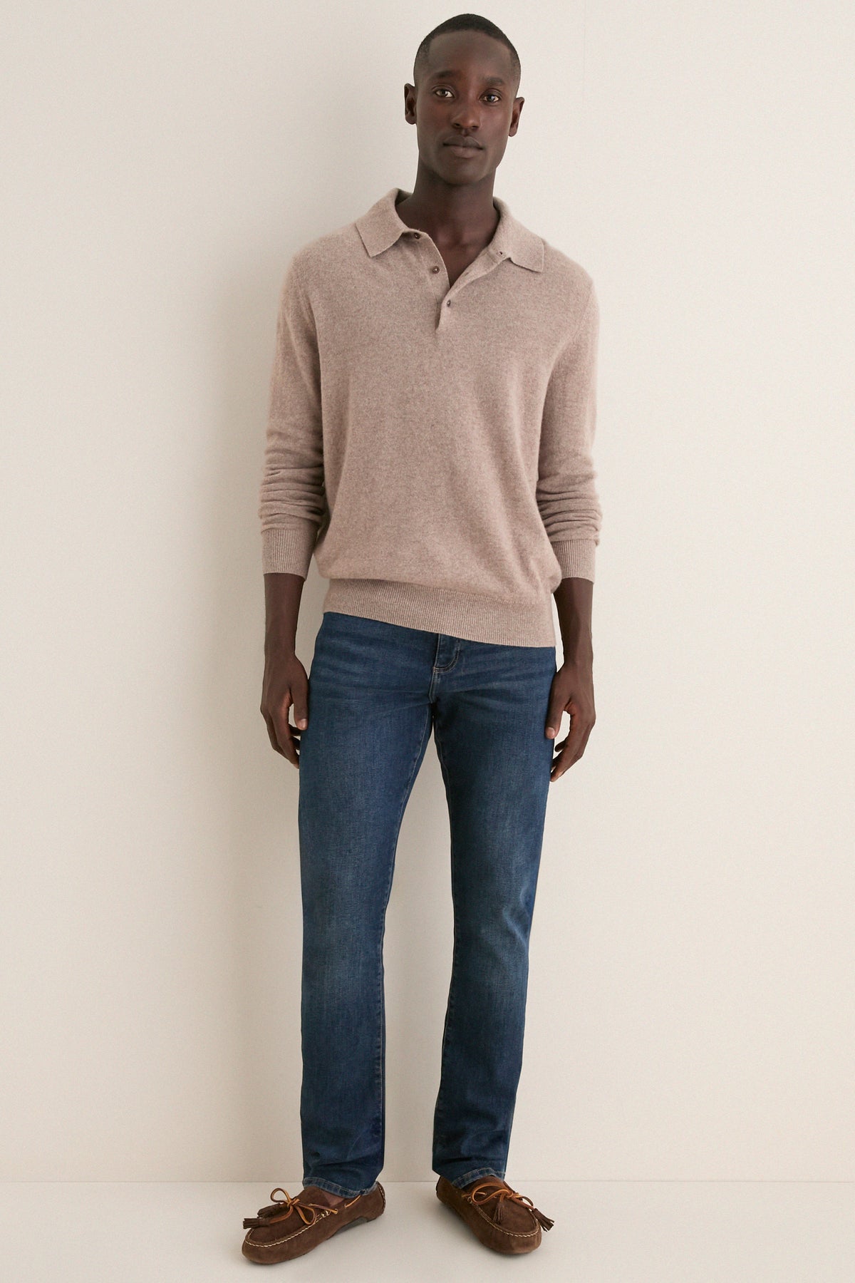 Men's Wheat Cashmere Penn Polo