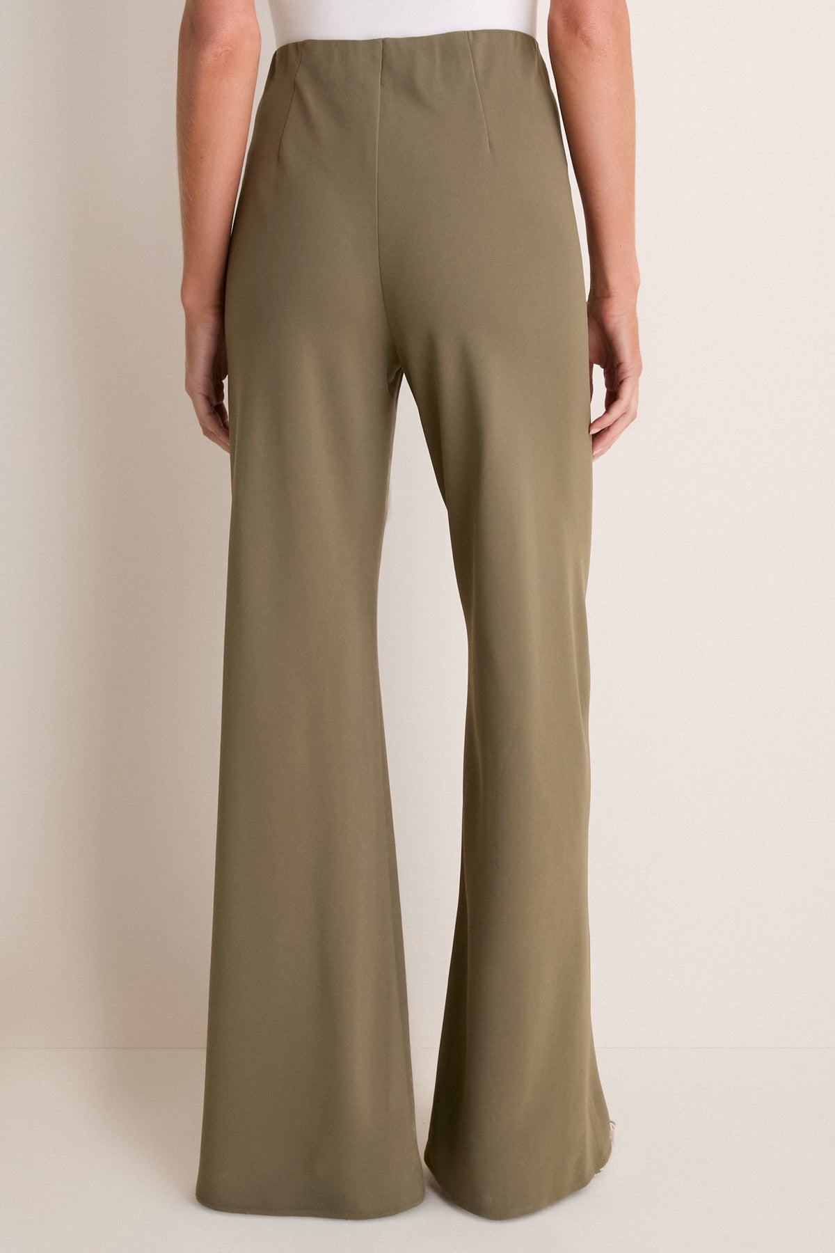 Burnt Olive Crepe Pull On Deja Pants