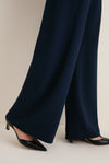 Navy Crepe Pull On Deja Pants